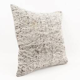 Embroidered Turkish Kilim Pillow Handwoven Wool Cushion - 18''x18'' - thumbnail 3