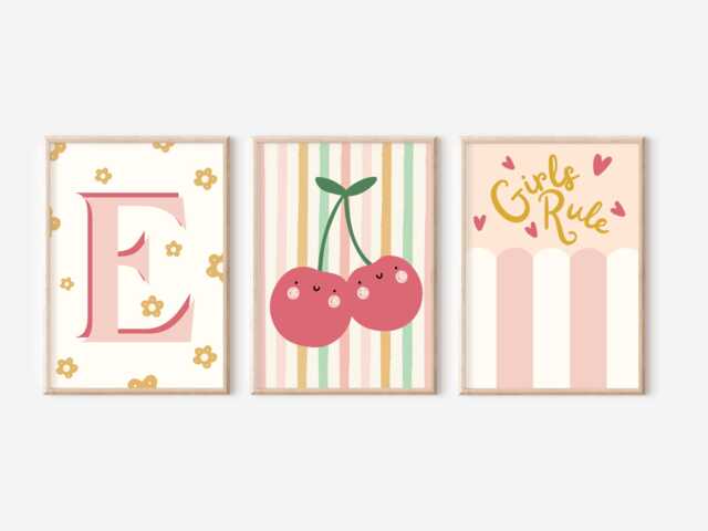 Personalised Girls Prints, Including A Rule Quote. Perfect For Room, Nursery Or Playroom - Prints Only, Unframed - image 1