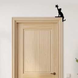 Door Topper Cat & Star Various Colours Top Of Decorative Sign - Sign, Novelty Wall Decor, Frame Art, Art - thumbnail 3