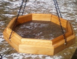 Handmade Hanging Octagon Platform Cedar Wood Bird/Squirrel Feeder, Tbnup - thumbnail 1