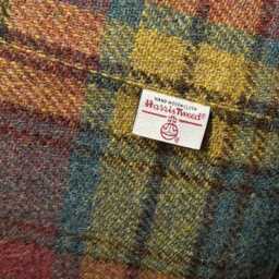 Harris Tweed Stornoway Tartan Footstool With Steel Hairpin Legs - thumbnail 2