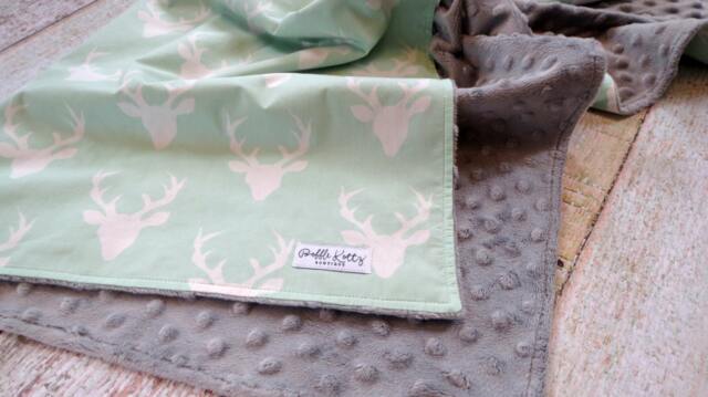 Baby Blanket - Boy Stag Minky Deer Buck Shower Gift - image 1