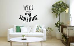You Are My Sunshine Wall Decal Motivation Quote Decor Sticker Vinyl Art Good Hose Home Decoration Gift Idea - thumbnail 1
