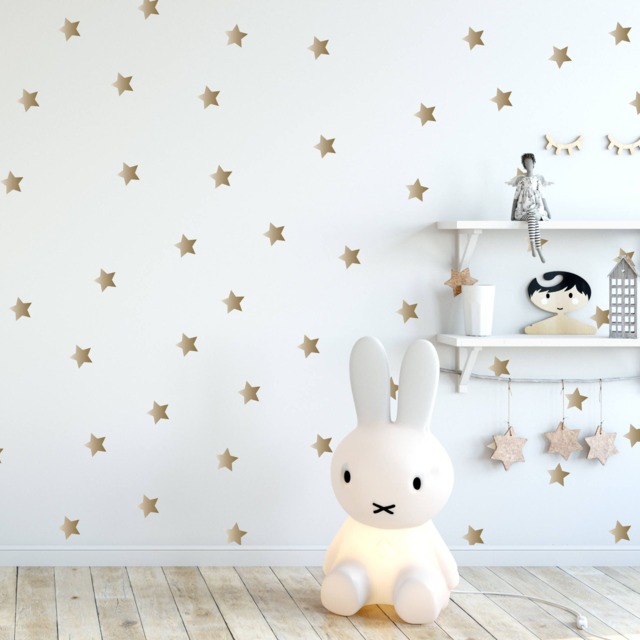 Gold Star Wall Decals - Scandinavian Nursery Decor - image 1
