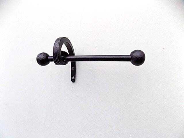 Toilet Roll Holderwrought Iron - Forge Steel Hand Crafted in Uk+Free Fitting Kit - image 1