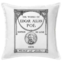 Edgar Allan Poe Pillow Cover, Book Pillow Cover.poems Alone, Annabel Lee , Dream Within A Dream, Eldorado, The Raven - thumbnail 1