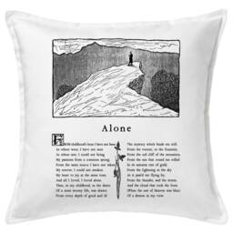 Edgar Allan Poe Pillow Cover, Book Pillow Cover.poems Alone, Annabel Lee , Dream Within A Dream, Eldorado, The Raven - thumbnail 2
