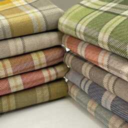 Highland Tartan Check Panama Custom Made To Measure Fully Lined Curtains Heather - thumbnail 3