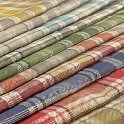 Highland Tartan Check Panama Custom Made To Measure Fully Lined Curtains Heather - thumbnail 4