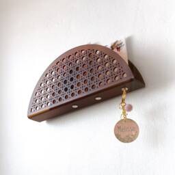 Acrylic Rattan Cane Wall Mail Holder - thumbnail 4