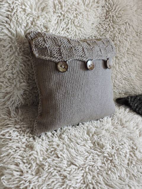 Throw Pillow Cover, Sweater Case, Hand Knitted Cushion Sofa Decorative Pillow, Chunky Knit Cozy Sham Gift - image 1