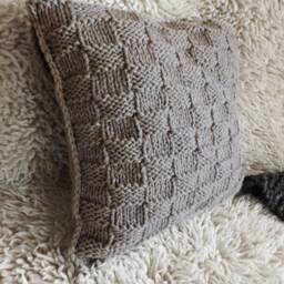 Throw Pillow Cover, Sweater Case, Hand Knitted Cushion Sofa Decorative Pillow, Chunky Knit Cozy Sham Gift - thumbnail 2