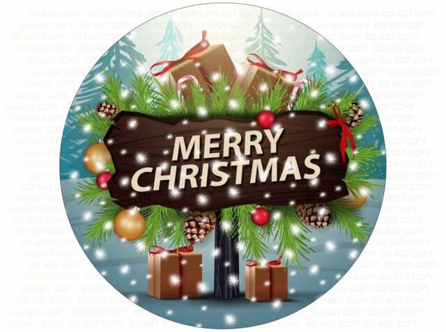 Bauble Christmas Wreath Sign, Merry Xmas Merry Xmas Bauble Wreath, Sign UK - image 1