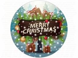 Bauble Christmas Wreath Sign, Merry Xmas Merry Xmas Bauble Wreath, Sign UK - thumbnail 1
