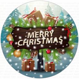Bauble Christmas Wreath Sign, Merry Xmas Merry Xmas Bauble Wreath, Sign UK - thumbnail 3