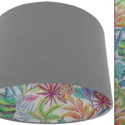 UK Handmade Tropical Lampshade, Leaf Print Light Shade, Modern Home Interior Lighting, Exotic Ceiling Table Lamp Shade - thumbnail 3