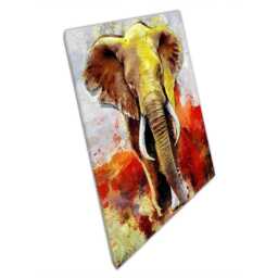 Abstract Elephant Canvas Print Modern Textured Oil Painting Style Wall Art For Home & Office Decor - thumbnail 1