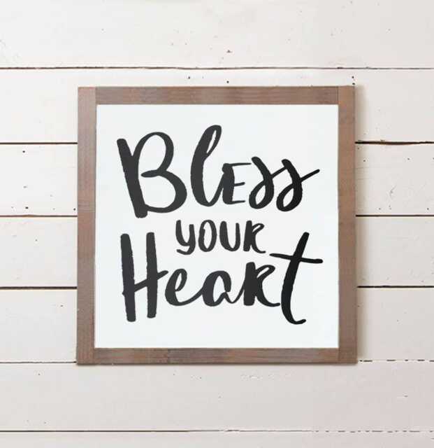 Bless Your Heart Small Wall Sign - Cute Signs, Signs With Sayings, Farmhouse Decor, Art, Southern Sayings - image 1