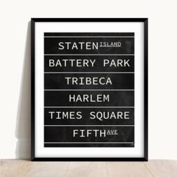 New York Subway Station Art Print Nyc Travel Poster - thumbnail 2