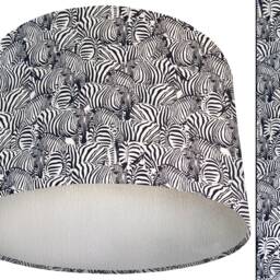 Zebra Lampshade, Ceiling Light Shade, Table Lamp UK Handmade African Animal Print Fabric - thumbnail 3