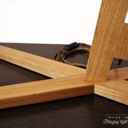 Modern Floor Lamp Made From Solid Oak & Ash Veneer. Arch Style - thumbnail 4