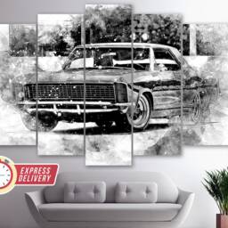 Vintage Buick Riviera Canvas Print, Wall Art, Fan Gift, Sport Car Canvas, Photo - thumbnail 2
