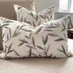 Langley Leaf Natural Cushion, Embroidered John Lewis Fabric With A Zip Fastening 16 - thumbnail 4