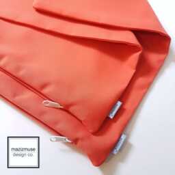 Melon Sunbrella?? Pillow Cover, Modern Orange Throw Cushions For Patio, Pool Or Veranda Lounge Chairs, Mazizmuse - thumbnail 2