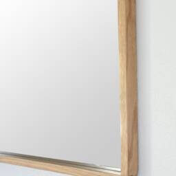 Modern Oak Mirror - Rounded Corners Deep Wooden Wall - thumbnail 4