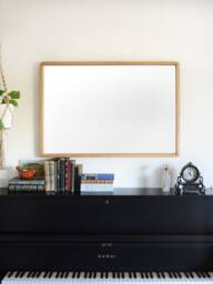 Modern Oak Mirror - Rounded Corners Deep Wooden Wall
