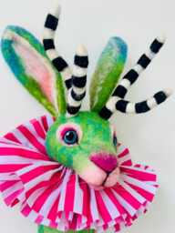 Needle Felted Jackalope - Faux Taxidermy Wall Decor Ooak Fantasy Gift