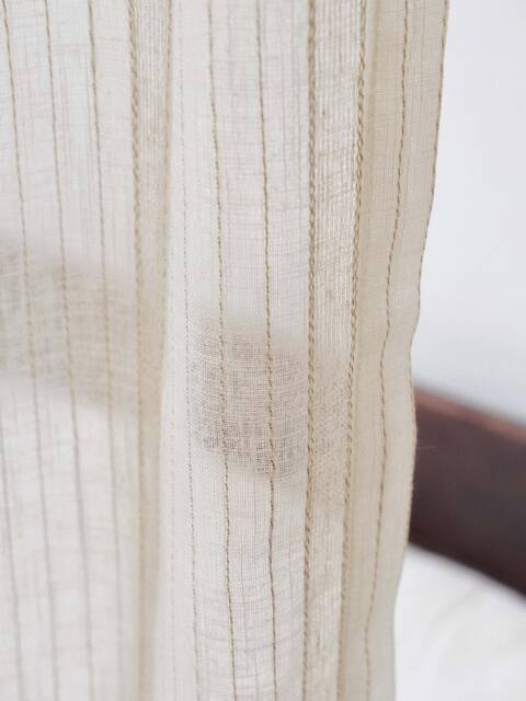 Kirby Linen Sheer Curtain, Natural Custom Livingroom Extra Long Curtain Drape, 1Pc - image 1