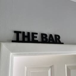 The Bar Door Sign, Topper, Shelf Decor, Frame Art, Wall Novelty Sign Gift For Him Her - thumbnail 2