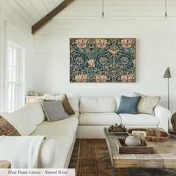 Botanical Wall Art William Morris Cotton Float Frame Canvas Print ??? 2213 - thumbnail 4