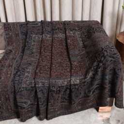 Luxury Boiled Pure Merino Wool Reversible Sofa Or Bed Throws For Ultimate Comfort & Style - Classic Indian Paisley in Multicolour - thumbnail 3