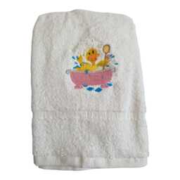 Embroidered Bathing Duck Hand Towels