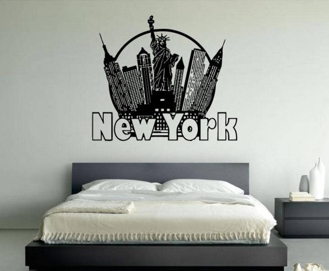 New York Statue Of Liberty Empire State Building One57 Tall Monument Travel Tour Diy Wall Stickers Decals Vinyl Mural Decor Art Vg055 - image 1