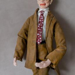 Mr Bean. Mister Fimo & Textile Doll. Ooak Doll For Home Office Decor - thumbnail 3