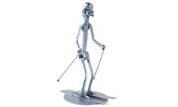 Custom Skier Gift - Nuts & Bolts Metal Sculpture, Personalized Ski Coach Gift, Handmade Skiing Award Or Trophy - thumbnail 1