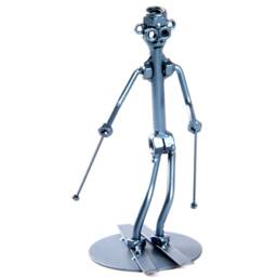 Custom Skier Gift - Nuts & Bolts Metal Sculpture, Personalized Ski Coach Gift, Handmade Skiing Award Or Trophy - thumbnail 3