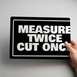 Funny Measure Twice Cut Once Metal Sign - Custom Garage Rustic Wall Art Workshop Decor in A5, A4, A3 - thumbnail 2