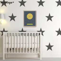Large Star Decals . Wall Nursery 10 Inch Stickers Children Decal Ceiling Ap0056Tr - thumbnail 1