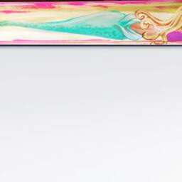 "Beautiful Big Painted Mermaid Mirror, Beach Decor, House Art 22x28"", & 30x36" - thumbnail 2