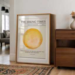 The Hiking Times Print Watercolor Sun, Inspirational Quote - thumbnail 2