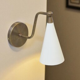 Handmade Brass Wall Lamp Sconce Vintage Mid-Century Lighting - thumbnail 3
