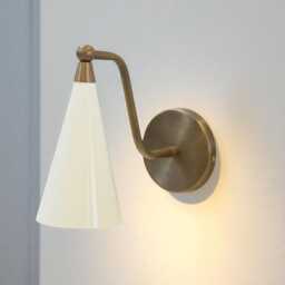 Handmade Brass Wall Lamp Sconce Vintage Mid-Century Lighting - thumbnail 2