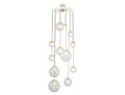 "Mid Century Large Cascading Bubbles Chandelier Light "