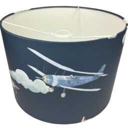 Aeroplane Lampshade For Ceiling & Table Lamps, Vintage Plane Drum Light Shade Kids Bedroom, Nursery - thumbnail 3