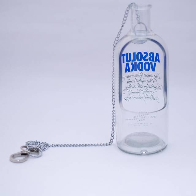 Hanging Succulent Planter Pot From Repurposed Absolut Vodka Bottle - image 1