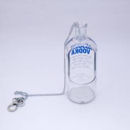 Hanging Succulent Planter Pot From Repurposed Absolut Vodka Bottle - thumbnail 2